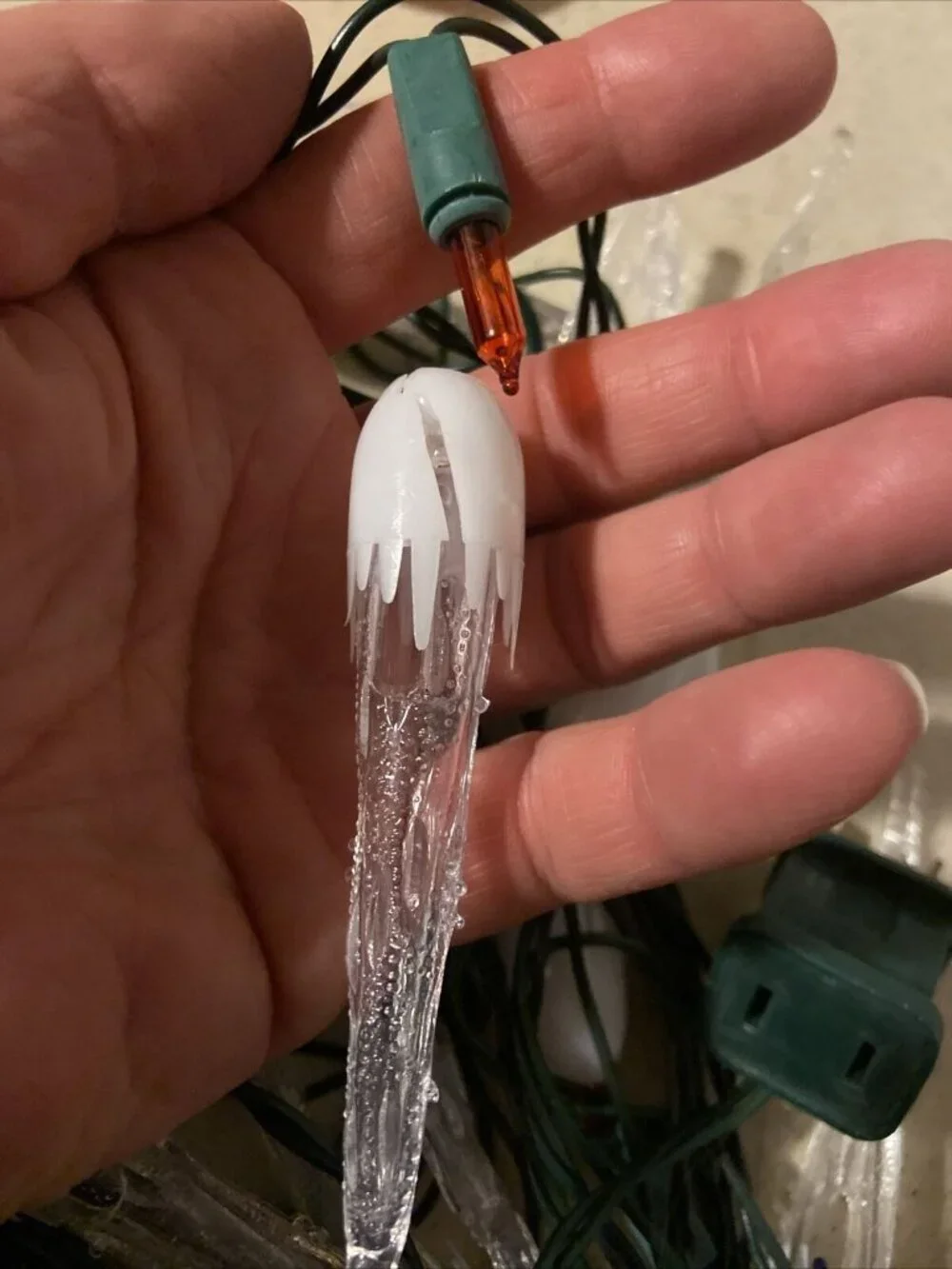 Midget Icicle Lights 20 Multicolor  Indoor Outdoor String Christmas Lights